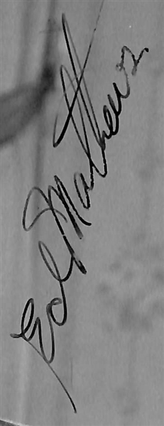 1953 Eddie Mathews w Enos Slaughter & Harvey Kuenn Signed Original US Air Force Type 1 Photo From MLB Tour of Japan (JSA Auction Letter)